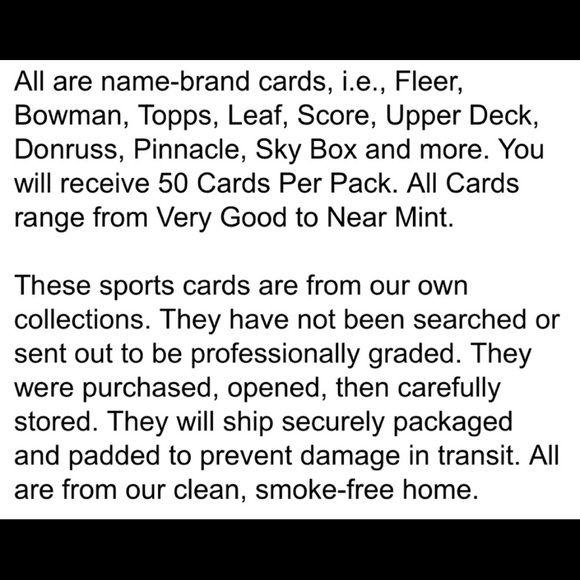 50 Sports Card MYSTERY PACKS Random Unsearched Baseball Football Collect! - Picture 4 of 7